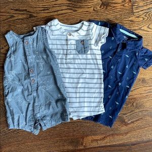 Carter’s 3-pack baby rompers size 6 months